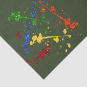 Papier Mousseline Parties scintillant Paintball Party Paint Splatter (Détail)