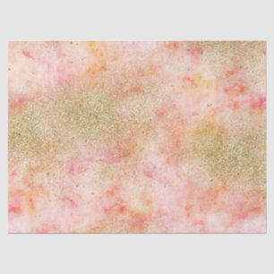 Papier Mousseline Parties scintillant Peacht Pink Watercolor Gold Fa