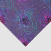 Papier Mousseline Parties scintillant Peacock Feather Series Design  (Détail)