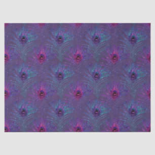 Papier Mousseline Parties scintillant Peacock Feather Series Design 