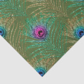 Papier Mousseline Parties scintillant Peacock Feather Series Design  (Détail)