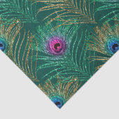 Papier Mousseline Parties scintillant Peacock Feather Series Design  (Détail)