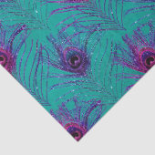 Papier Mousseline Parties scintillant Peacock Feather Series Design  (Détail)