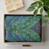 Papier Mousseline Parties scintillant Peacocks Élégantes Plumes rose (Cadeau)