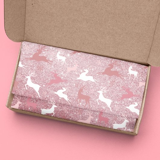Papier Mousseline Parties scintillant Reindeer Motif de Noël