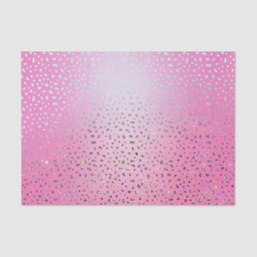 Papier Mousseline Parties scintillant rose Cheetah Imprimer (Recto)