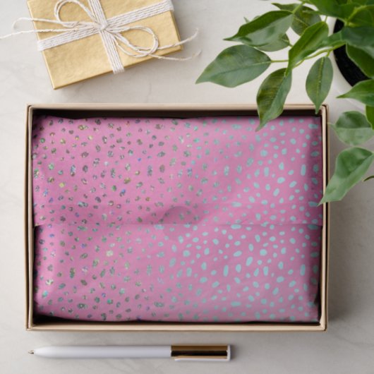 Papier Mousseline Parties scintillant rose Cheetah Imprimer (Cadeau)