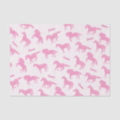 Papier Mousseline Parties scintillant rose Cheval Motif Nom de la fi (Recto)