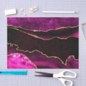 Papier Mousseline Parties scintillant rose et or de luxe Agate Joyeu (Artisanat)