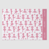 Papier Mousseline Parties scintillant rose fille Ballerina Motif fêt (Recto)