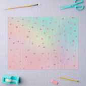 Papier Mousseline Parties scintillant rose Fille Coeurs de glam Aqua (Artisanat)