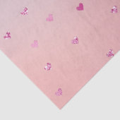 Papier Mousseline Parties scintillant rose Fille Coeurs de glam Aqua (Détail)