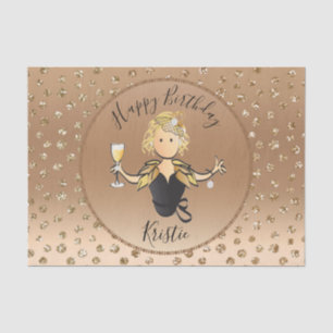 Papier Mousseline Parties scintillant Rose Gold Anniversaire ou part
