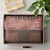 Papier Mousseline Parties scintillant rose goutte chocolat Barre de  (Cadeau)