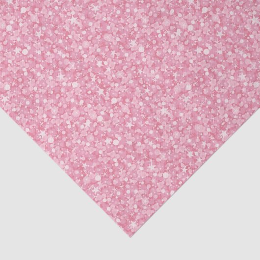 Papier Mousseline Parties scintillant rose Gradient Argent. (Détail)