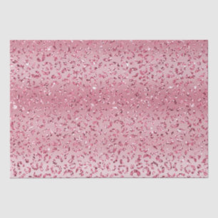 Papier Mousseline Parties scintillant rose Leopard Ombre