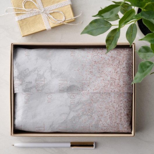 Papier Mousseline  Parties scintillant rose  Merci Motif (Cadeau)