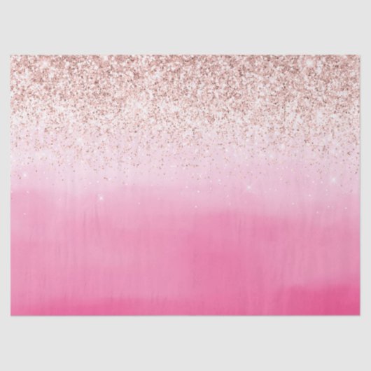 Papier Mousseline Parties scintillant rose ombre blush (Recto)