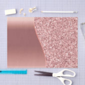 Papier Mousseline Parties scintillant rose or (Artisanat)