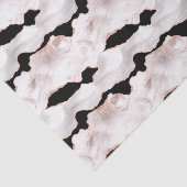 Papier Mousseline Parties scintillant rose or Agate noir blanc (Détail)