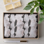 Papier Mousseline Parties scintillant rose or Agate noir blanc (Cadeau)