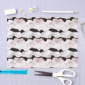 Papier Mousseline Parties scintillant rose or Agate noir blanc (Artisanat)