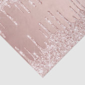 Papier Mousseline parties scintillant rose or gouttes rose girly lux (Détail)