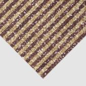 Papier Mousseline Parties scintillant rouge or rayures (Détail)