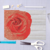 Papier Mousseline Parties scintillant rouge or Rose bois blanc Shabb (Artisanat)