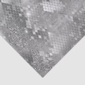 Papier Mousseline Parties scintillant Silver Glitzy Snake Print (Détail)