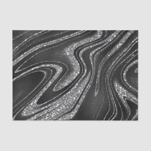 Papier Mousseline Parties scintillant sur Shimmer Black (Recto)