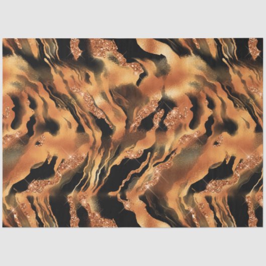 Papier Mousseline Parties scintillant Tiger Series Design #8 (Recto)