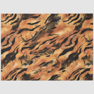 Papier Mousseline Parties scintillant Tiger Series Design #9