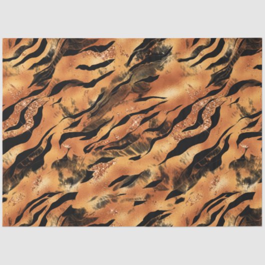 Papier Mousseline Parties scintillant Tiger Series Design #9 (Recto)