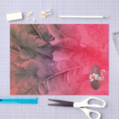 Papier Mousseline Parties scintillant tropicale rose Ananas Luau (Artisanat)
