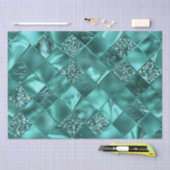 Papier Mousseline Parties scintillant Turquoise et diamants de l'hui (Artisanat)