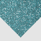 Papier Mousseline Parties scintillant Turquoise Faux (Détail)