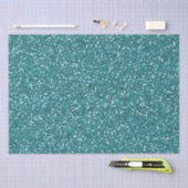 Papier Mousseline Parties scintillant Turquoise Faux (Artisanat)