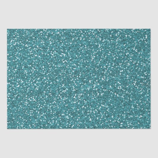 Papier Mousseline Parties scintillant Turquoise Faux (Recto)