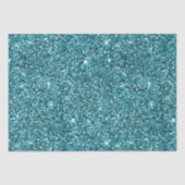 Papier Mousseline Parties scintillant turquoise verte (Recto)
