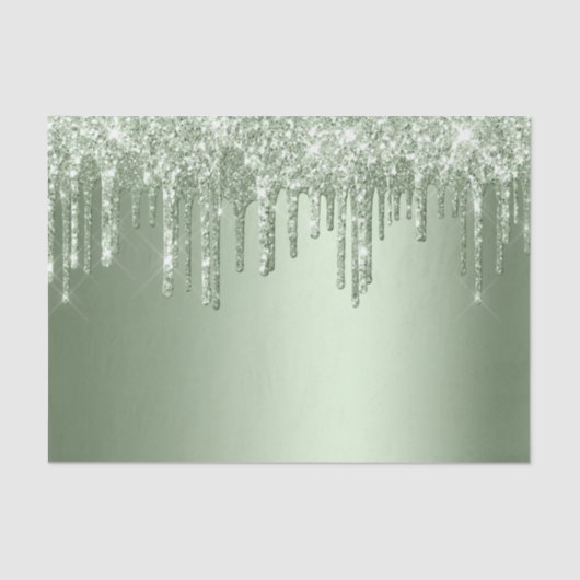Papier Mousseline Parties scintillant Verte Glitzy Sage Étincelle Le (Recto)