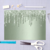 Papier Mousseline Parties scintillant Verte Glitzy Sage Étincelle Le (Artisanat)