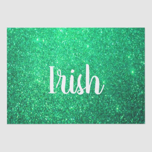 Papier Mousseline Parties scintillant verte St Patrick's Day Irish S (Recto)