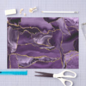 Papier Mousseline Parties scintillant violet et or Abstrait (Artisanat)