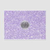 Papier Mousseline Parties scintillant violette étincelle Monogramme  (Recto)