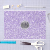 Papier Mousseline Parties scintillant violette étincelle Monogramme  (Artisanat)