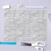 Papier Mousseline Parties scintillant Zebra Gris Argent (Artisanat)