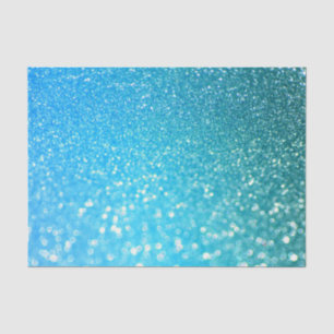 Papier Mousseline Parties scintillantes bleues d'été de plage d'Aqua