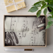 Papier Mousseline Partition Clarinet musique Sepia Decoupage papier  (Cadeau)