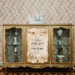Papier Mousseline Partition de harpe vintage Musique Ephémère Floral<br><div class="desc">Belle illustration vintage de la partition "Sing Sweet Harp" avec une bordure subtile gravée avec des angles floraux sur arrière - plan en parchemin en détresse.</div>